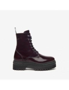 Nero Giardini Anfibio Martens Platform Spazzolato Bordeaux