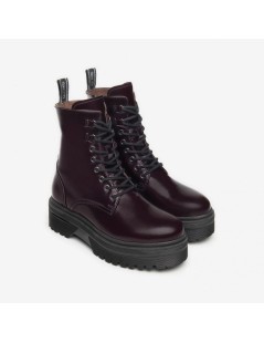 Nero Giardini Anfibio Martens Platform Spazzolato Bordeaux