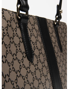 Nero Giardini Shopper Rettangolare a Spalla Logato Taupe Nero