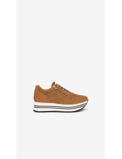 Nero Giardini Sneakers Doppio Volume Hoga Zip Camoscio Malto