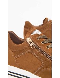 Nero Giardini Sneakers Doppio Volume Hoga Zip Camoscio Malto