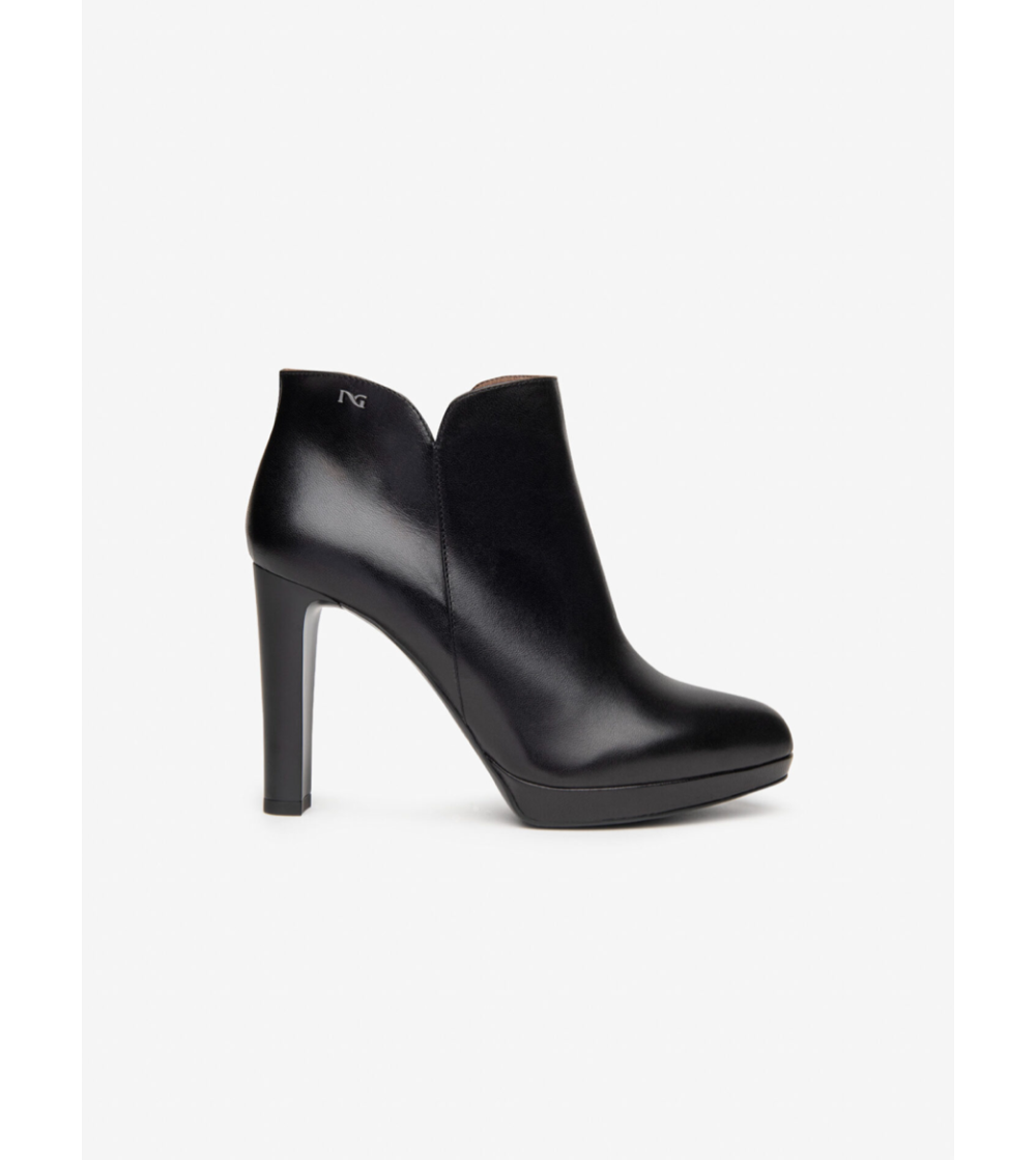 Nero Giardini Filoforma Caviglia Tacco Plateau Nappa Nero