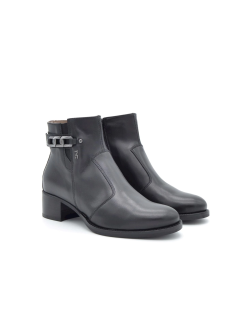 Nero Giardini Tronchetto Medio Accessorio Laterale Pelle Nero