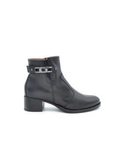 Nero Giardini Tronchetto Medio Accessorio Laterale Pelle Nero