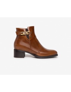Nero Giardini Tronchetto Medio Accessorio Laterale Pelle Cuoio
