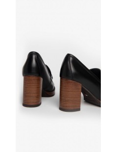 Nero Giardini Mocassino Tacco Alto Morsetto Caten Nero