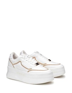 Cult PEARL Sneakers Doppio Volume Cordino Catena Bianco