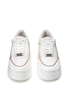 Cult PEARL Sneakers Doppio Volume Cordino Catena Bianco