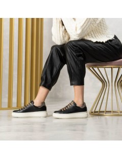 Nero Giardini Sneakers Cassetta Medio Tallone Strass Nero