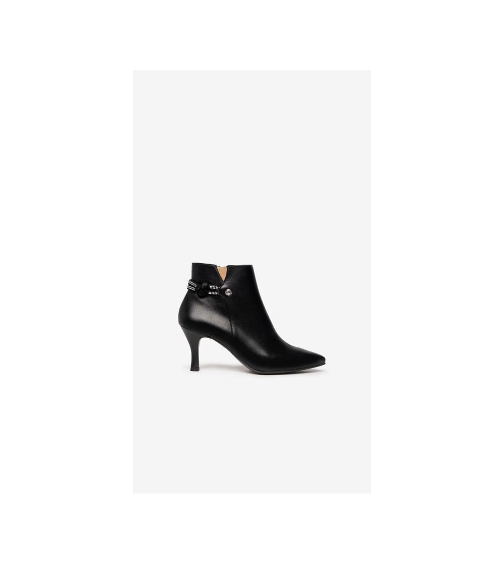 Nero Giardini Tronchetti Caviglia Punta Spillo Medio Strass Nero