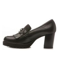 Callaghan JAZZ Mocassino Tacco Alto Frangia Nero