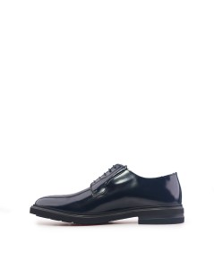 Rogal's Stringata Derby Liscia Fondo Gomma Spazzolato Blu
