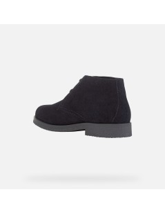 Geox Polacchine Uomo Claudio Camoscio Liscio Crepes Navy