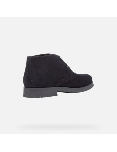 Geox Polacchine Uomo Claudio Camoscio Liscio Crepes Navy