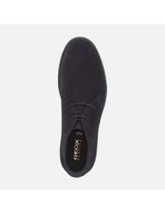 Geox Polacchine Uomo Claudio Camoscio Liscio Crepes Navy