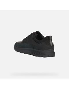 Geox Sneakers Uomo Spherica Multi Camoscio Pelle Nero