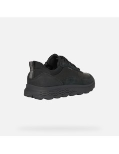Geox Sneakers Uomo Spherica Multi Camoscio Pelle Nero