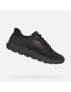 Geox Sneakers Uomo Spherica Multi Camoscio Pelle Nero