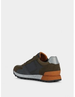 Geox Sneakers Balance Ponente Camoscio Multi Oliva