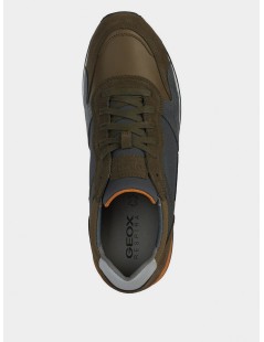 Geox Sneakers Balance Ponente Camoscio Multi Oliva