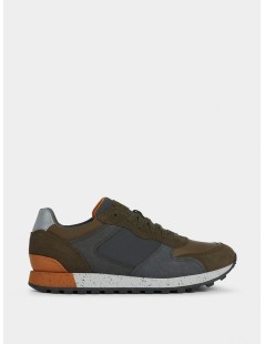 Geox Sneakers Balance Ponente Camoscio Multi Oliva