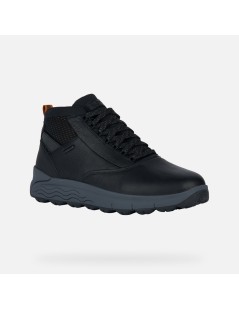 Geox Polacchine Uomo Spherica 4x4 Amphibiox Pelle Nero