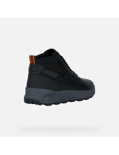 Geox Polacchine Uomo Spherica 4x4 Amphibiox Pelle Nero