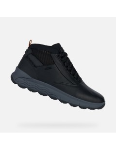 Geox Polacchine Uomo Spherica 4x4 Amphibiox Pelle Nero