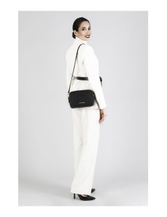 CAFèNOIR Bandoliera Camera Bag a Tracolla Logato Nero