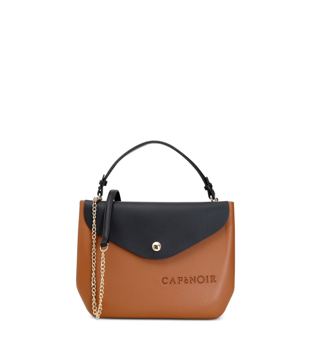 CAFèNOIR Bauletto Shopping Bag in Eva Tasca Personalizzabile Nero Cuoio