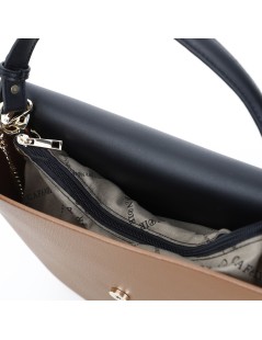 CAFèNOIR Bauletto Shopping Bag in Eva Tasca Personalizzabile Nero Cuoio