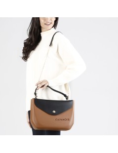 CAFèNOIR Bauletto Shopping Bag in Eva Tasca Personalizzabile Nero Cuoio