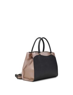 CAFèNOIR Bauletto 2 Manici Onda Bicolore Nero Cipria