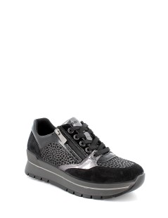 IGI &Co Sneakers Media Zip Vaschetta Animalier Multi Nero