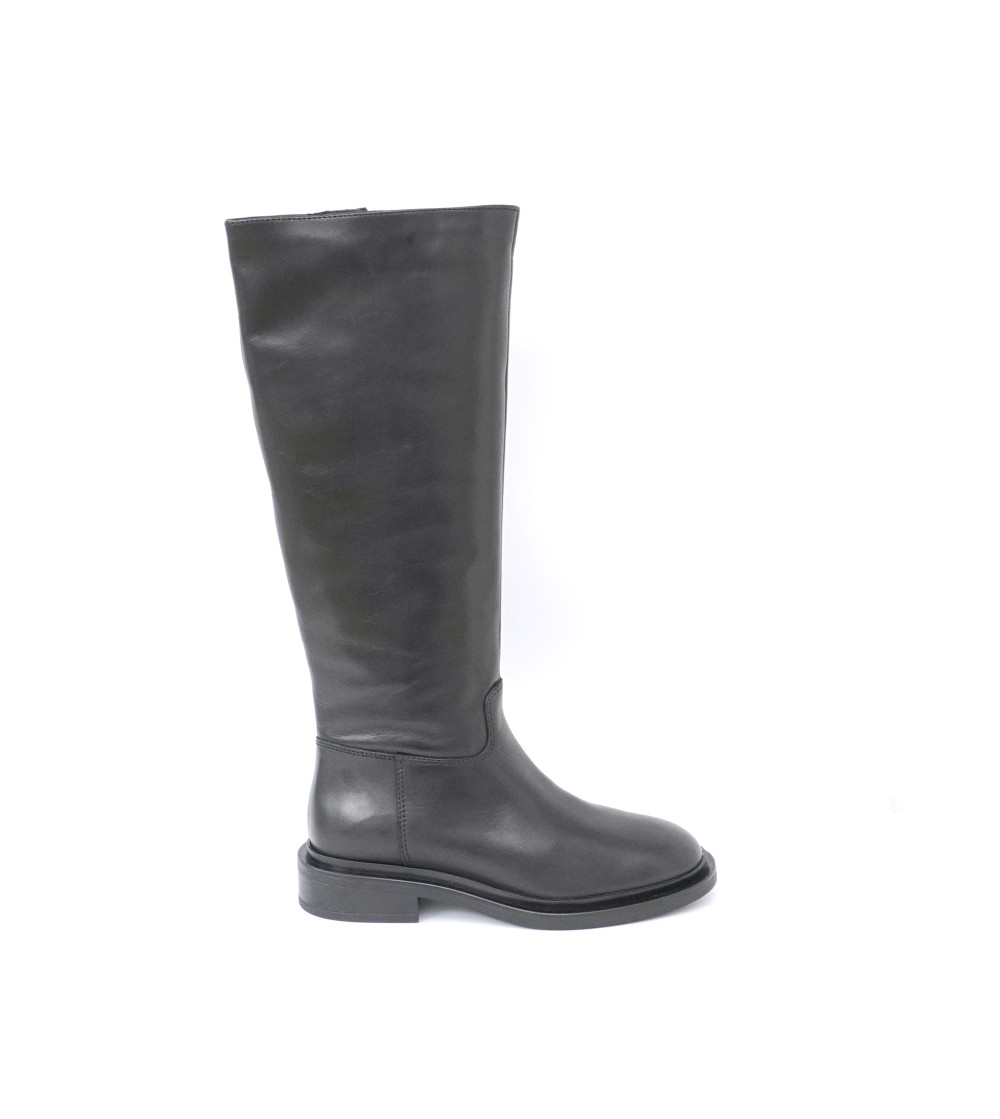 Francesco Brunelli Stivale 4/4 Polpaccio Cavallerizza Zip Nero