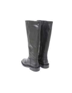 Francesco Brunelli Stivale 4/4 Polpaccio Cavallerizza Zip Nero