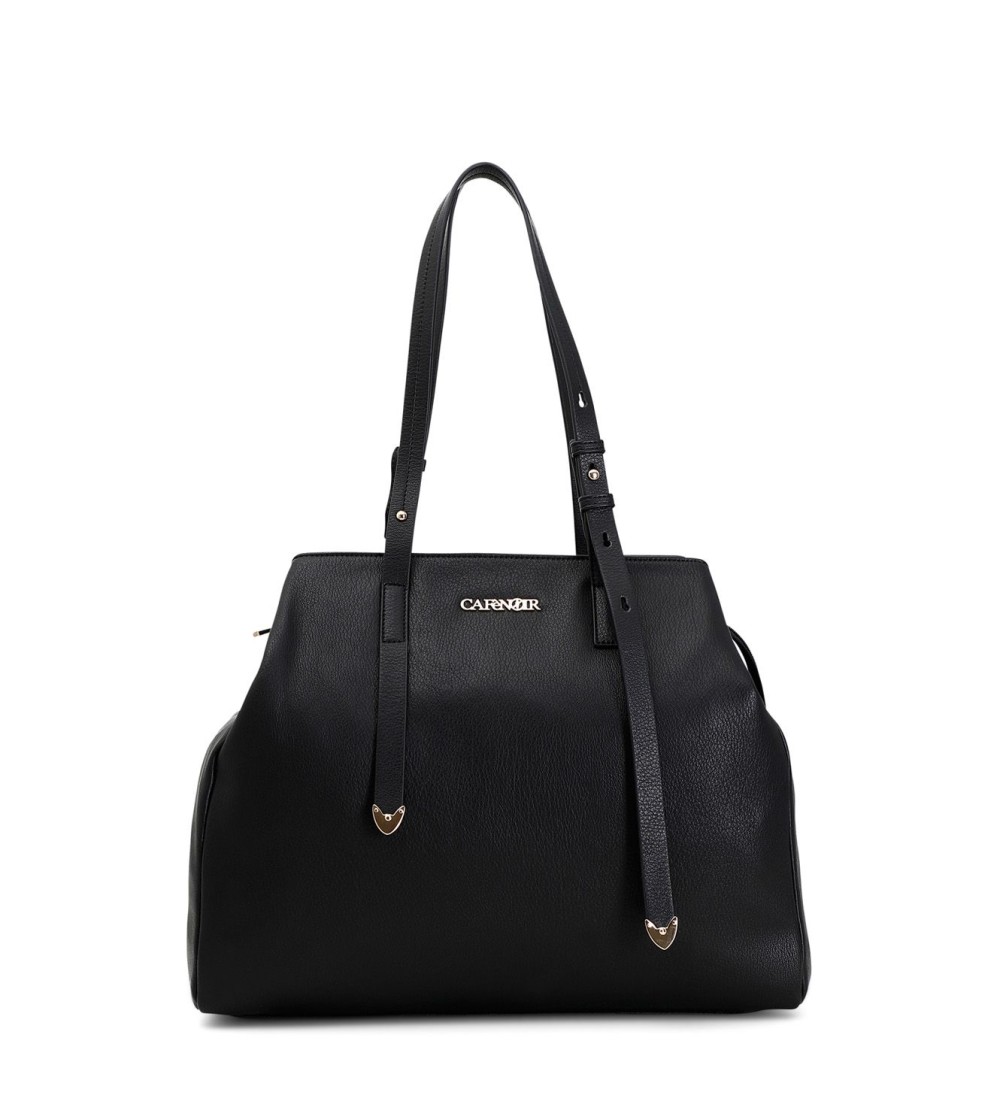 CafèNoir Shopping Ampia Moschettone 2 Manici Nero