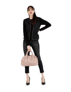 CafèNoir Bauletto Morbido Drappeggiato Accessorio Caten Cipria