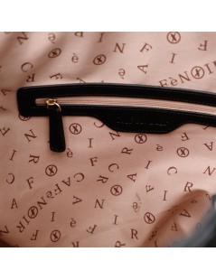 CafèNoir Borsa a Spalla Bimateriale con Monogramma cn 2 Manici Nero