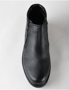 Valleverde Stivaletto Uomo Doppia Zip Liscio Nero