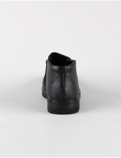 Valleverde Stivaletto Uomo Doppia Zip Liscio Nero