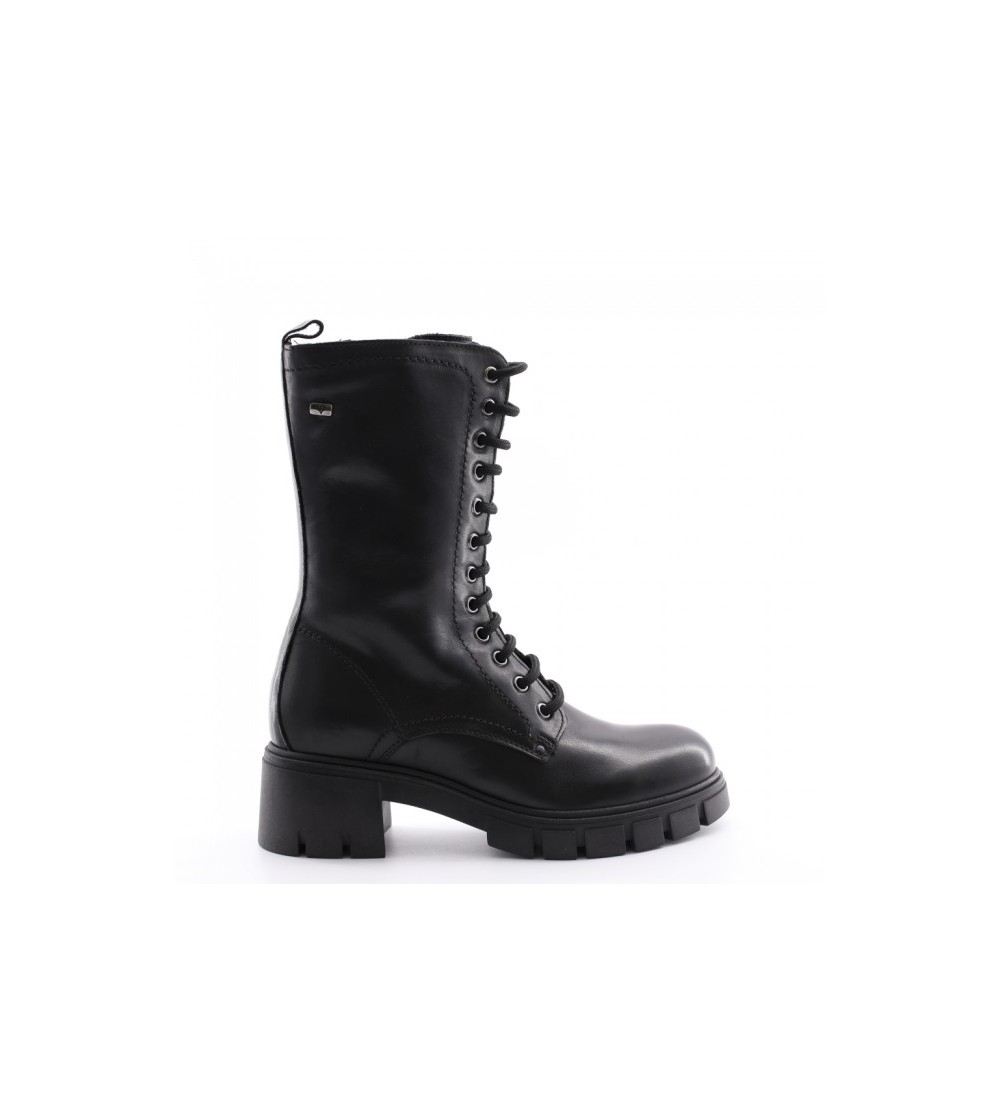 Valleverde Anfibio Polpaccio Alto Zip Tacco Carro Nero