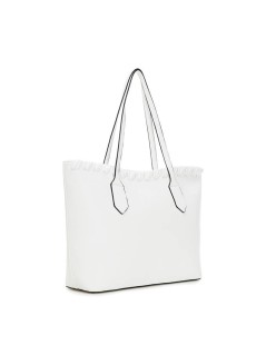 CafèNoir Shopper 2 Manici Profilo con Infilatura Bianco