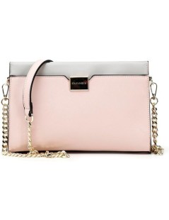 CafèNoir Pochette Bicolore con Tracolla Cipria Perla