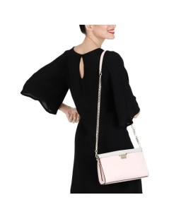 CafèNoir Pochette Bicolore con Tracolla Cipria Perla