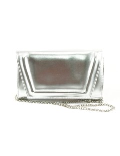 Valleverde Pochette Elegante Cornicetta Laminato Argento