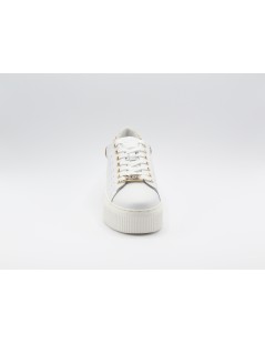 Cult PERRY Sneakers Traforata Borchie e Occhielli Oro Bianco