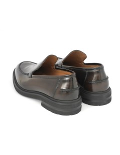 Rogal's Mocassino Liscio Fondo Gomma Spazzolato Testa di Moro