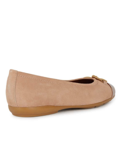 Geox ANNYTAH Ballerina Punta Vernice Accessorio Catena Nude