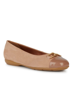 Geox ANNYTAH Ballerina Punta Vernice Accessorio Catena Nude